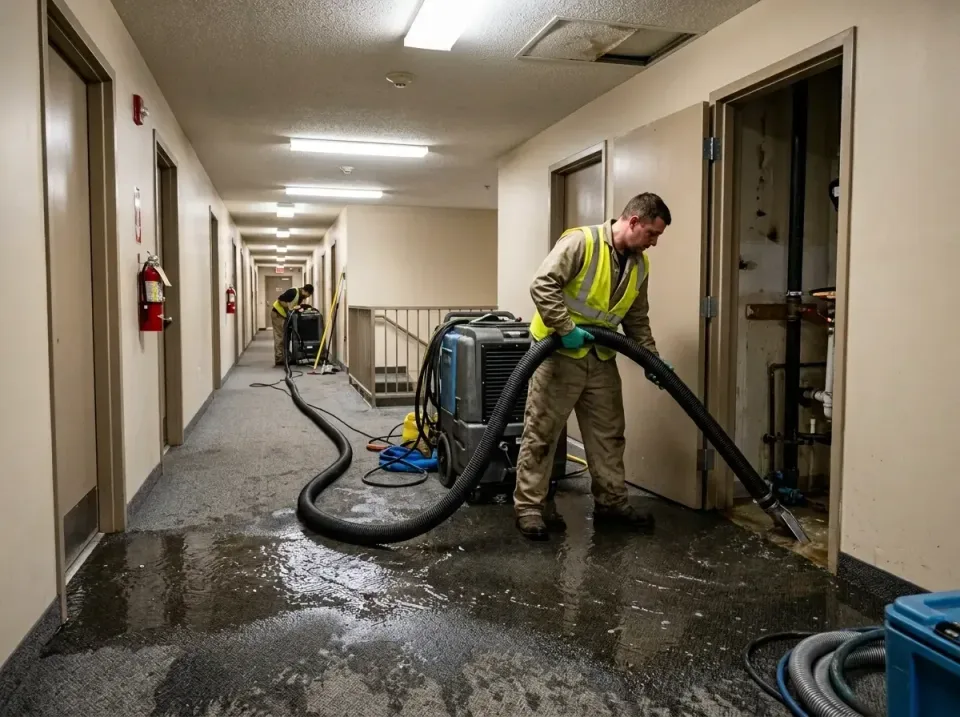multi-unit-apartment-hallway-f-005 — frequently asked questions, Emergency Burst Pipe Water Extraction & Removal in Daingerf…